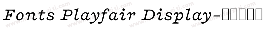 Fonts Playfair Display字体转换